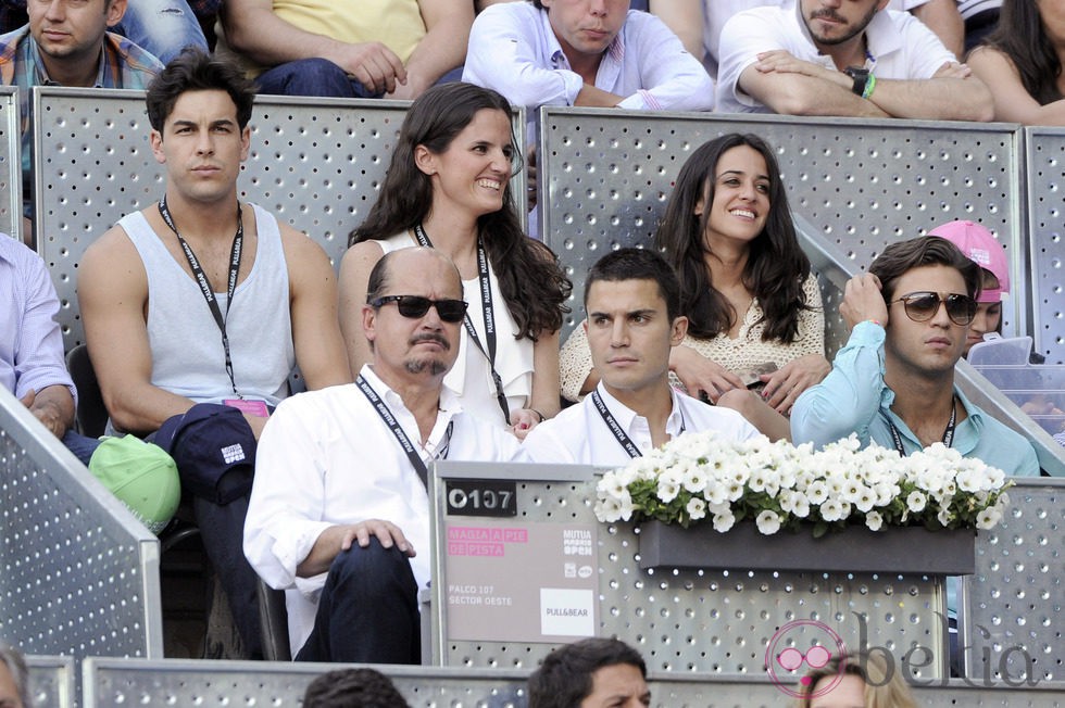 Mario Casas, Macarena García, Álex González y Maxi Iglesias en la final del Madrid Open 2014