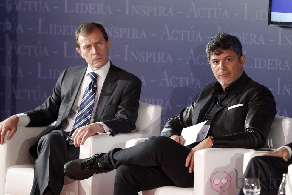 Emilio Butragueño y Alejandro Sanz en el Georgetown Global Forum-Momento España