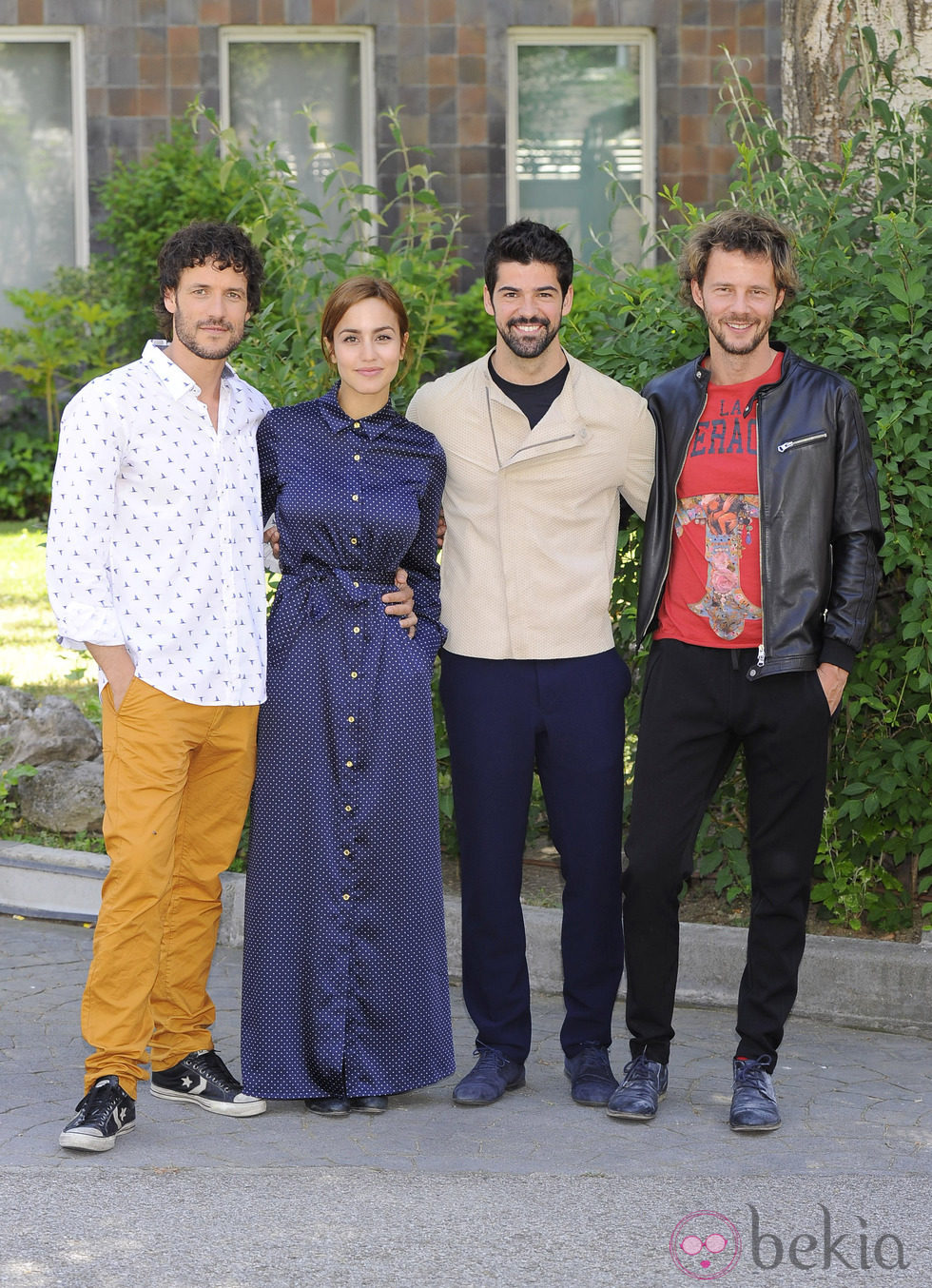 Daniel Grao, Megan Montaner, Miguel Ángel Muñoz y Eloy Azorín en la presentación de 'Sin Identidad'