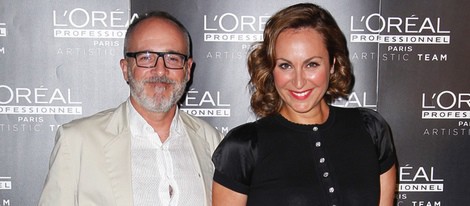 Ana Milán y Fernando Guillén Cuervo en una pasarela de belleza organizada por L'Oreal