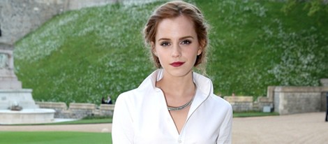 Emma Watson en una cena benéfica en el Castillo de Windsor