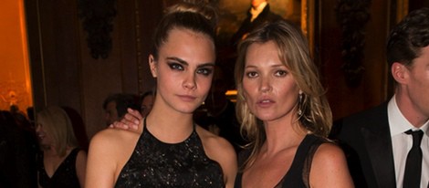 Cara Delevingne y Kate Moss en una cena benéfica en el Castillo de Windsor