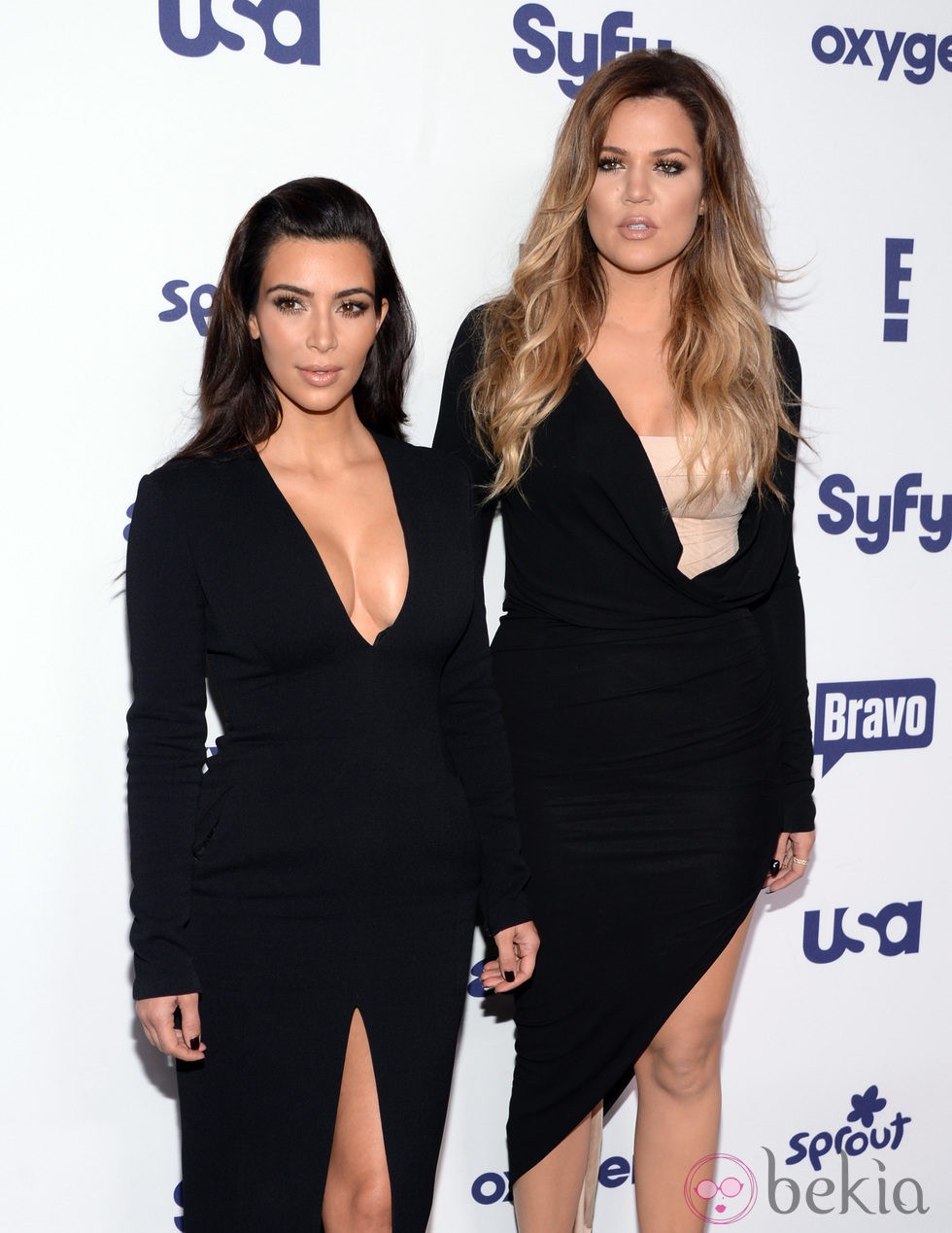 Kim Kardashian y Khloe Kardashian en los Upfronts de la NBC Universal 2014