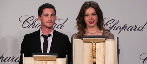 Adèle Exarchopoulos y Logan Lerman reciben el Premio Chopard de Cannes 2014