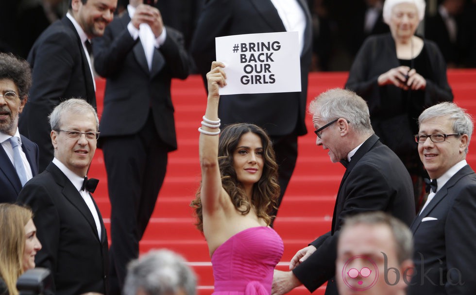 Salma Hayek reivindicativa en el Festival de Cannes 2014