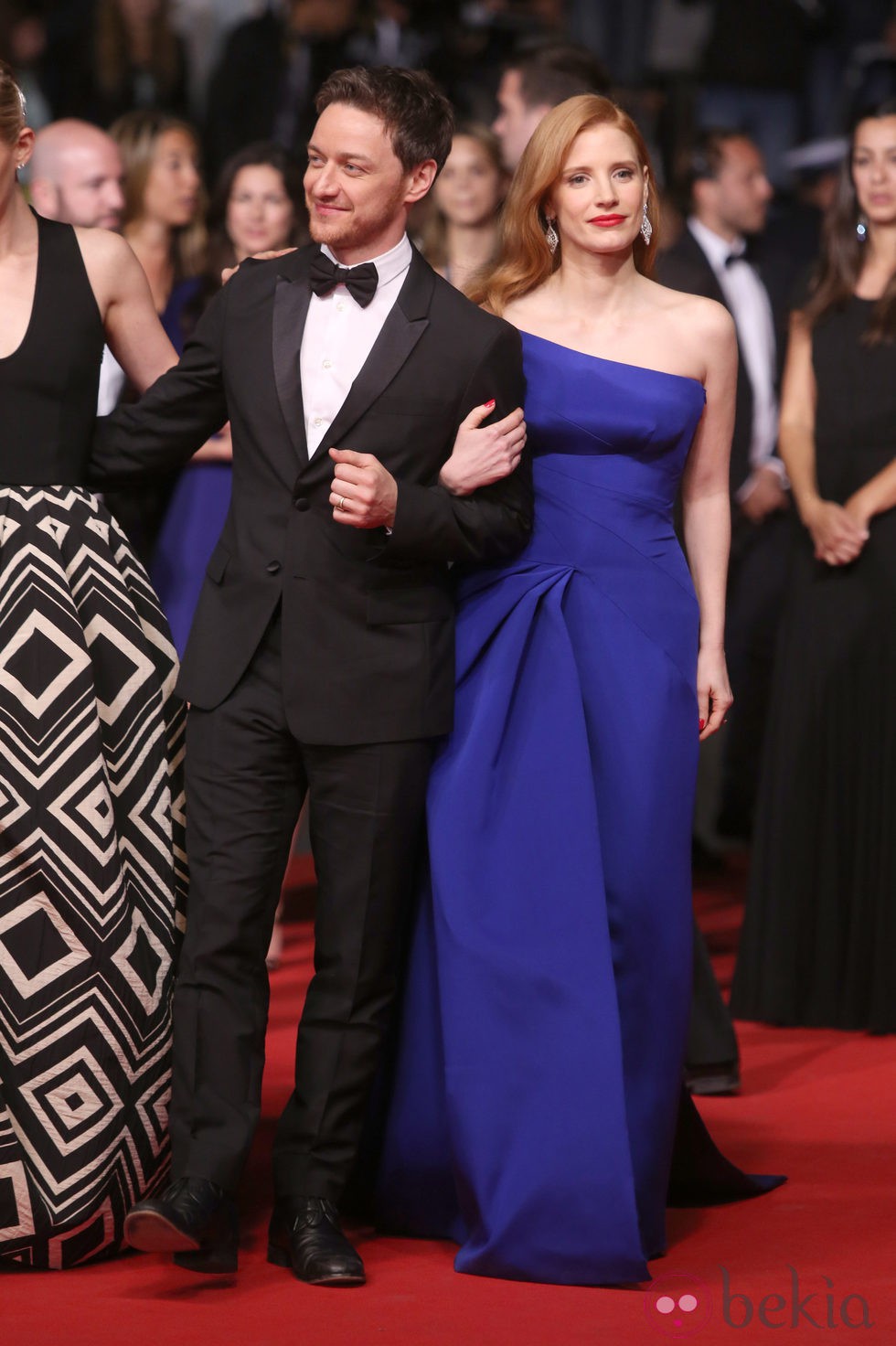 Jessica Chastain y James McAvoy en el Festival de Cannes 2014