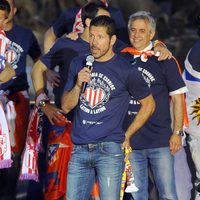 'El Cholo' Simeone durante la celebración de la Liga 2014 del Atlético de Madrid