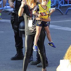 Carla Pereyra en la celebración del título de Liga 2014 del Atlético de Madrid