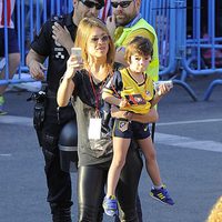 Carla Pereyra en la celebración del título de Liga 2014 del Atlético de Madrid