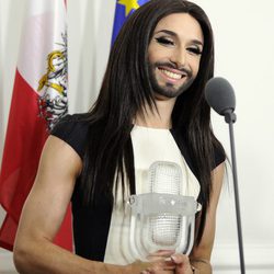 Conchita Wurst en un acto una semana después de ganar Eurovisión 2014