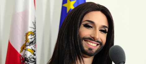 Conchita Wurst en un acto una semana después de ganar Eurovisión 2014