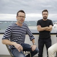 Robert Pattinson, Guy Pearce y David Cronenberg en el Festival Cannes 2014