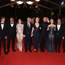 Robert Pattinson, Guy Pearce y el equipo de 'Maps to the Stars' en el Festival de Cannes 2014