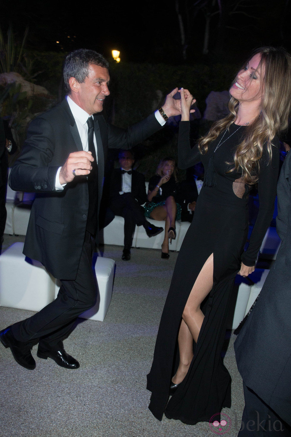 Antonio Banderas en la pista de baile de Di Grisogono en el Festival de Cannes de 2014