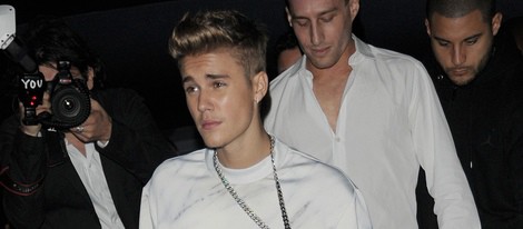 Justin Bieber en una fiesta en el yate de Roberto Cavalli en Cannes 2014