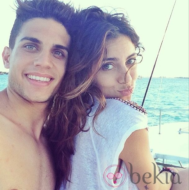 Marc Bartra y Melissa Jiménez de vacaciones