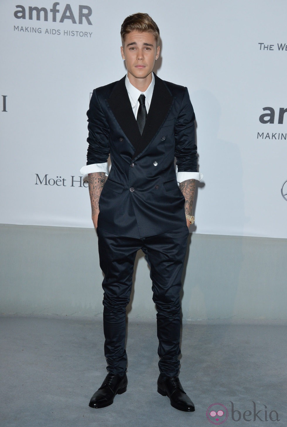 Justin Bieber en la gala amfAR del Festival de Cannes 2014