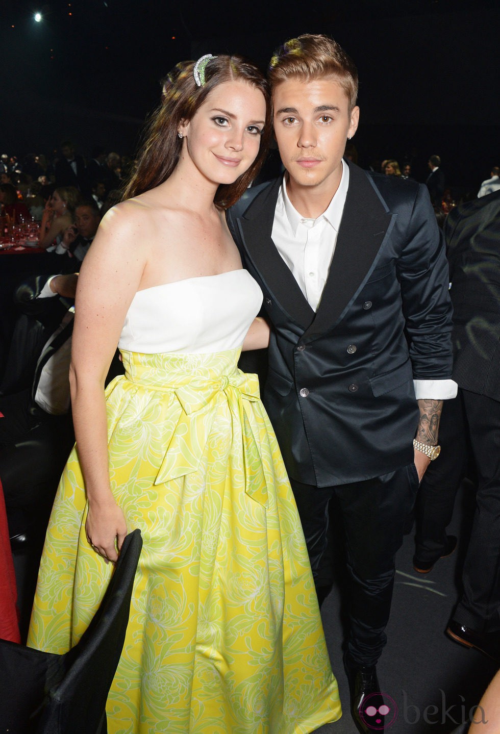 Lana del Rey y Justin Bieber en la gala amfAR del Festival de Cannes 2014