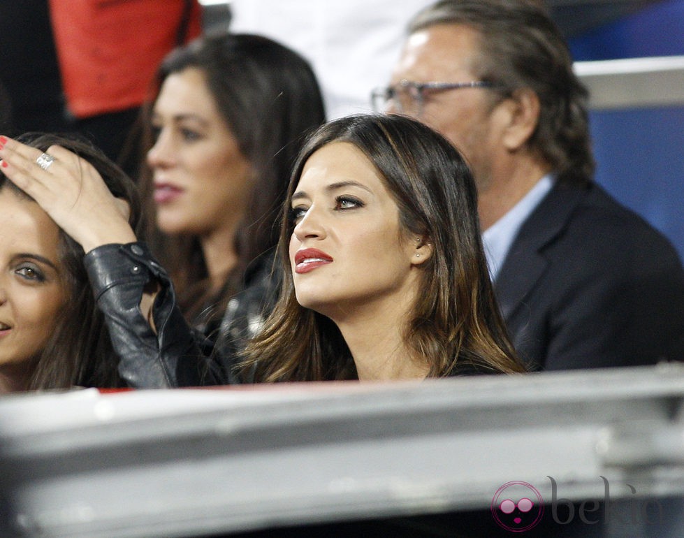 Sara Carbonero en el Bernabéu en la celebración de la décima Champions del Real Madrid