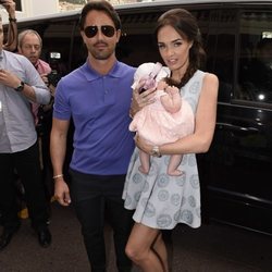 Tamara Ecclestone y Jay Rutland con su hija Sophia en el Gran Premio de Mónaco 2014