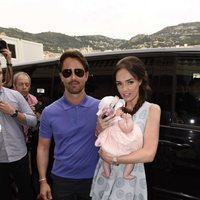 Tamara Ecclestone y Jay Rutland con su hija Sophia en el Gran Premio de Mónaco 2014