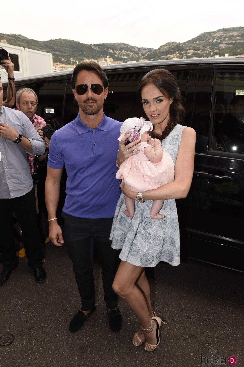 Tamara Ecclestone y Jay Rutland con su hija Sophia en el Gran Premio de Mónaco 2014