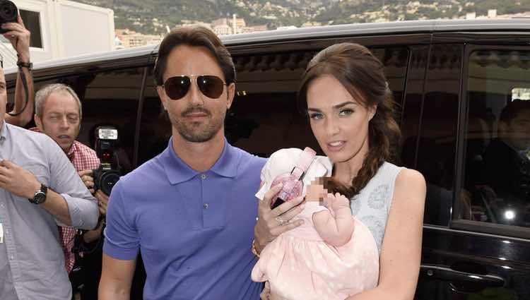 Tamara Ecclestone y Jay Rutland con su hija Sophia en el Gran Premio de Mónaco 2014