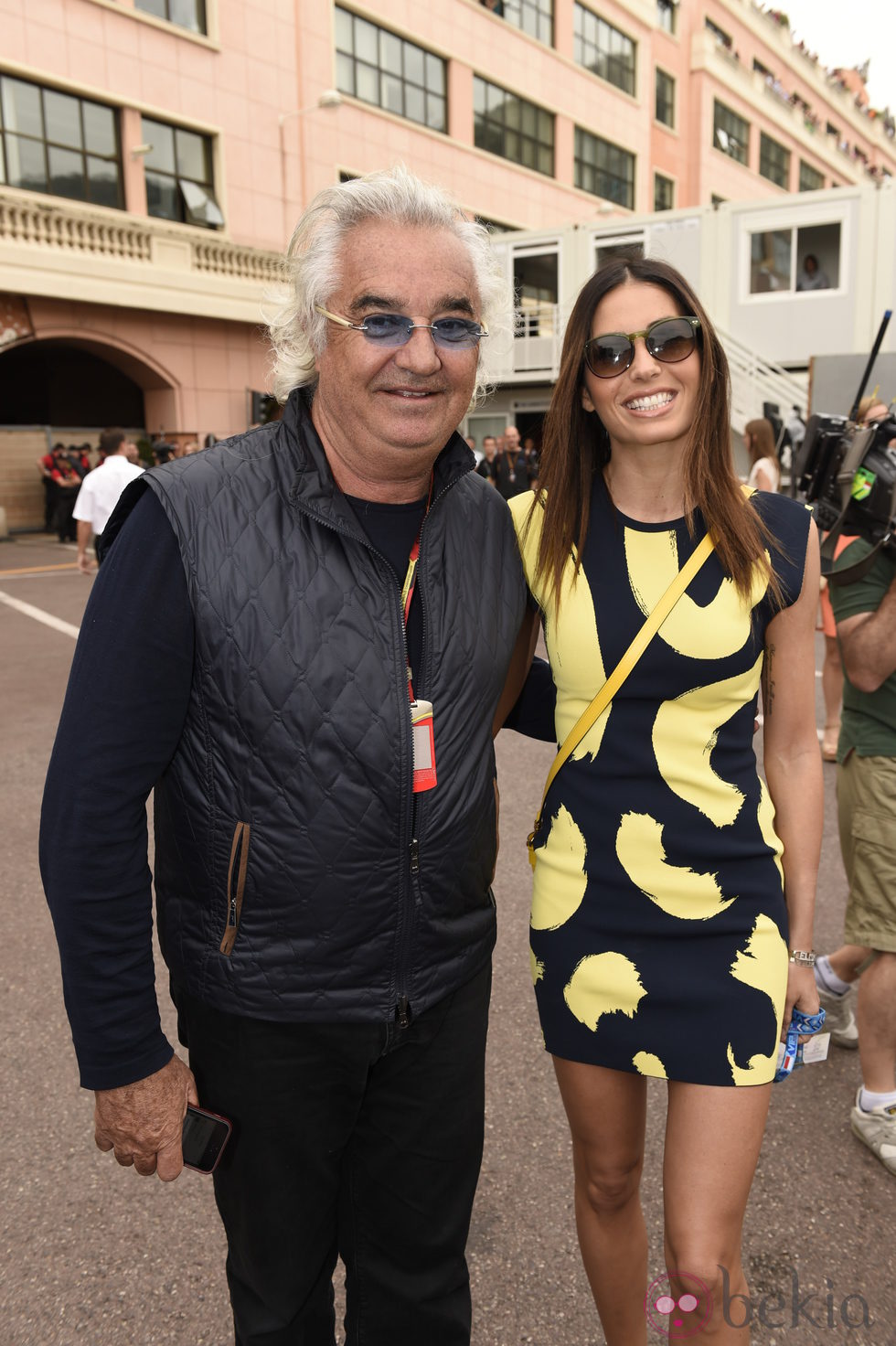 Flavio Briatore y Elisabetta Gregoraci en el Gran Premio de Mónaco 2014