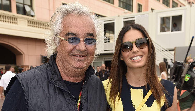 Flavio Briatore y Elisabetta Gregoraci en el Gran Premio de Mónaco 2014