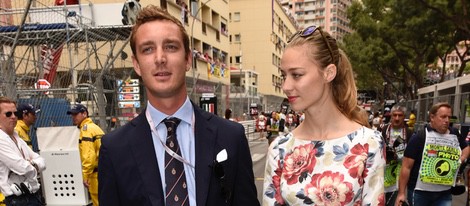 Pierre Casiraghi y Beatrice Borromeo en el Gran Premio de Mónaco 2014