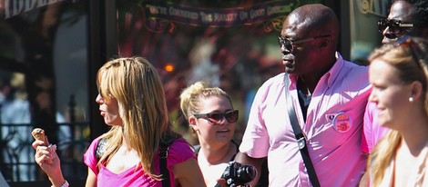 Heidi Klum y Seal en el parque de atracciones