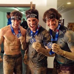 Adrián Lastra, David Bustamante e Iñaky García en la Spartan Race Madrid 2014