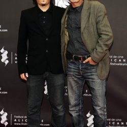 Miki Molina y un amigo en el Festival de Cine de Alicante 2014