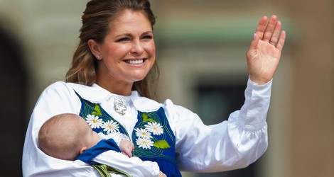 Magdalena de Suecia con la Princesa Leonor en el Día Nacional de Suecia 2014