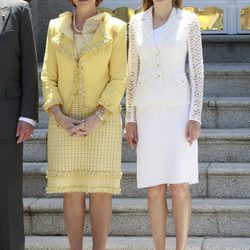 La Reina Sofía y la Princesa Letizia en el almuerzo en honor al presidente de México y su esposa