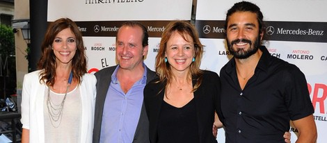 Maribel Verdú, Fernando Cayo, Emma Suárez y Álex García en el estreno de la obra de teatro 'El Nombre'