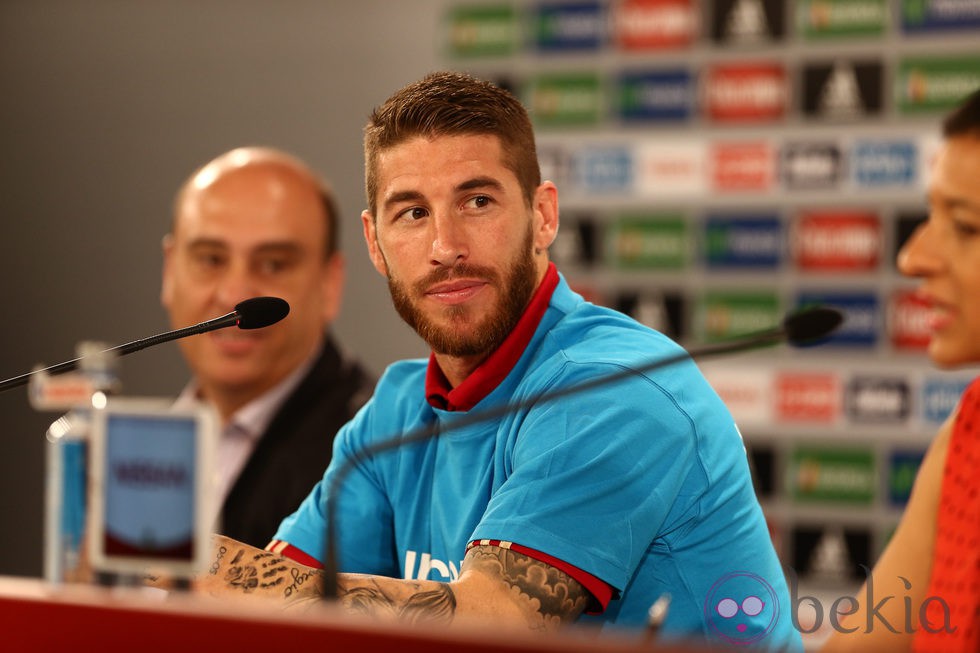 Sergio Ramos siendo nombrado nuevo embajador de Unicef