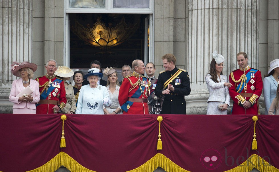 La Familia Real Británica en Trooping the Colour 2014