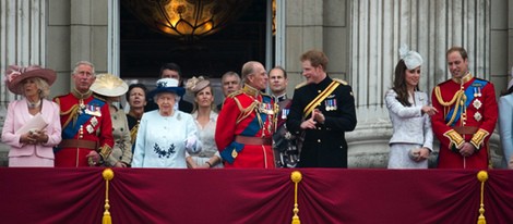 La Familia Real Británica en Trooping the Colour 2014