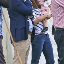 Kate Middleton y el Príncipe Jorge en un partido de polo