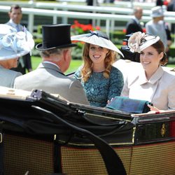 Las Princesas de York, el Príncipe Carlos y Camilla Parker en Ascot 2014