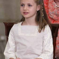 La infanta Leonor en la firma de la Ley de Abdicación