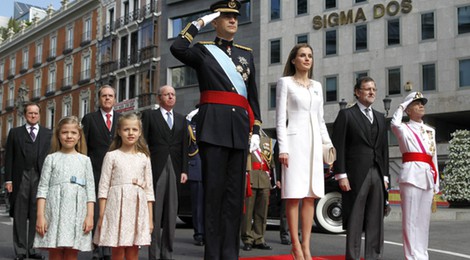 La Familia Real momentos antes de la proclamación de Felipe VI como Rey de España