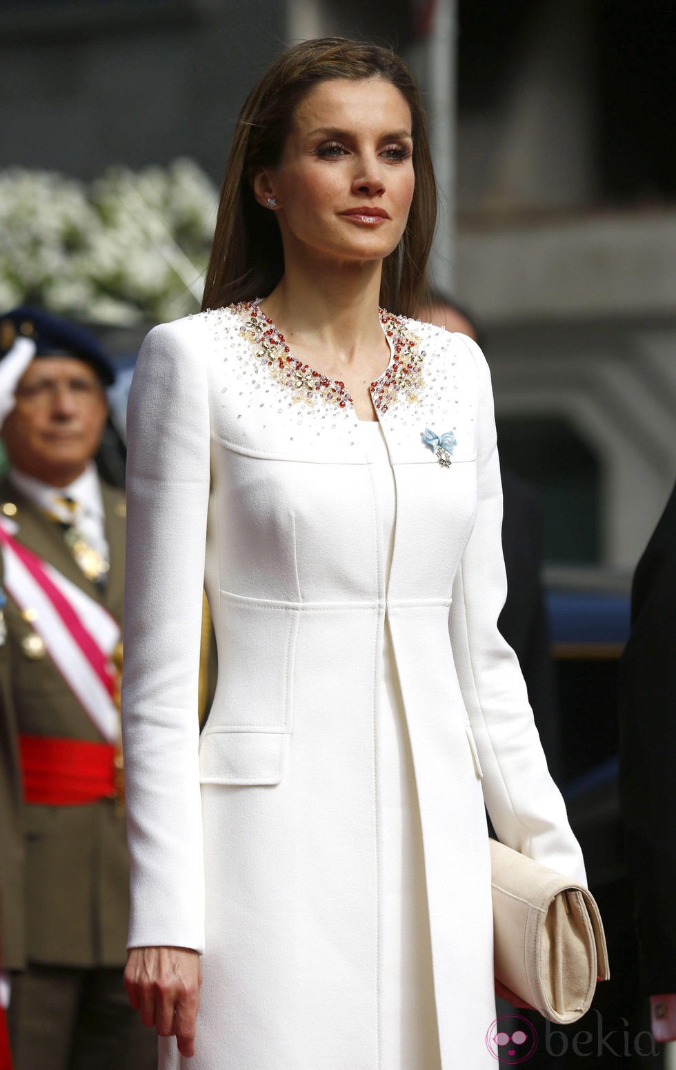 La Reina Letizia antes del primer discurso de Felipe VI como Rey de España