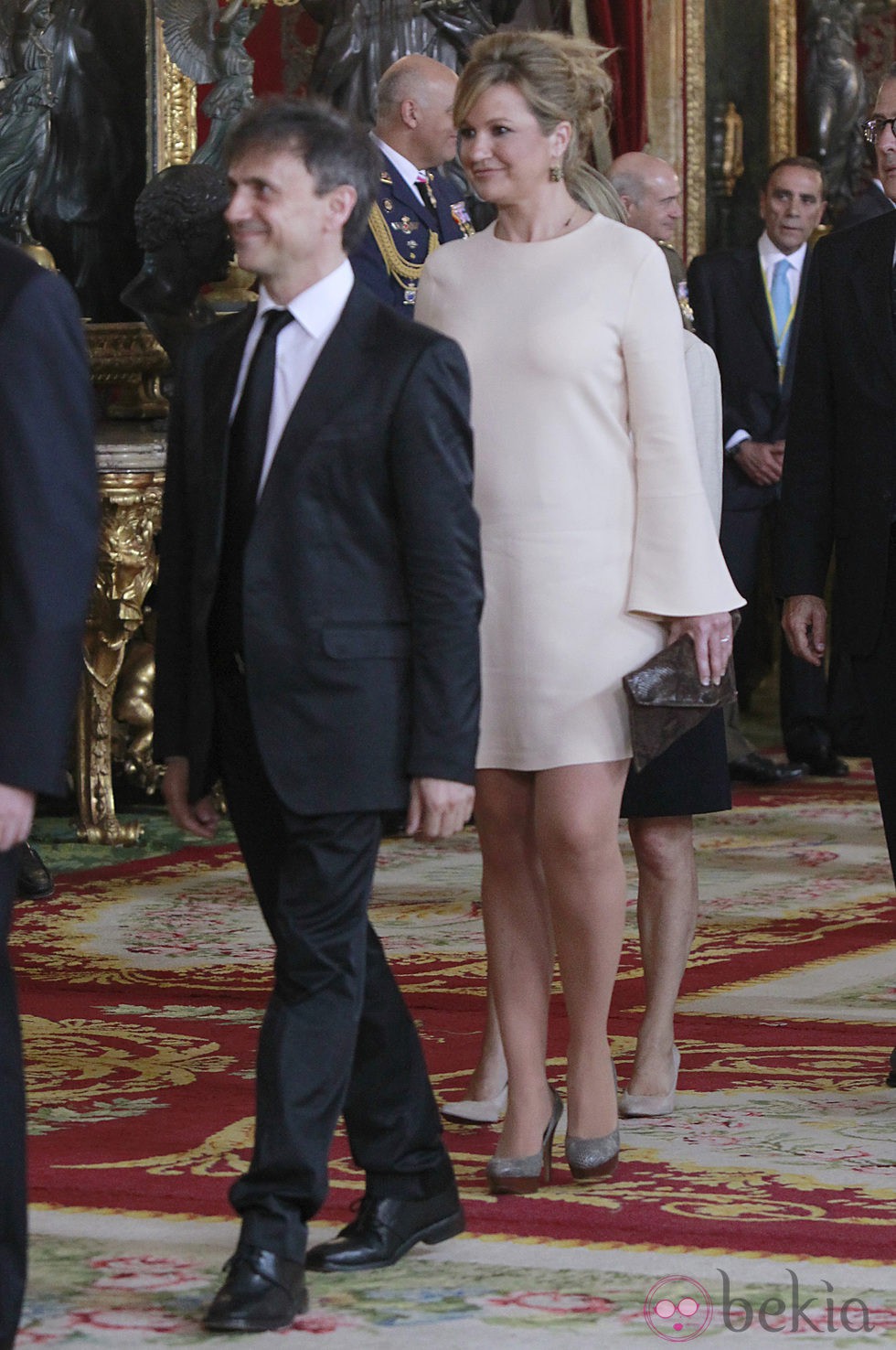 José Mota y Patricia Rivas en la primera recepción de los Reyes Felipe y Letizia