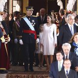 El Rey Felipe VI, la Reina Letizia y la Princesa Leonor a su salida del Congreso de los Diputados