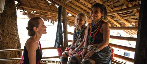 Angelina Jolie en el campamento de refugiados en Tailandia