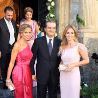 Genoveva Casanova, Ramón García y Patricia Cerezo en la boda de Verónica Cuevas y Manuel del Pino