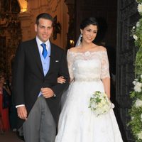 Verónica Cuevas y Manuel del Pino el día de su boda en Córdoba