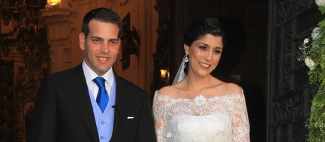 Verónica Cuevas y Manuel del Pino el día de su boda en Córdoba